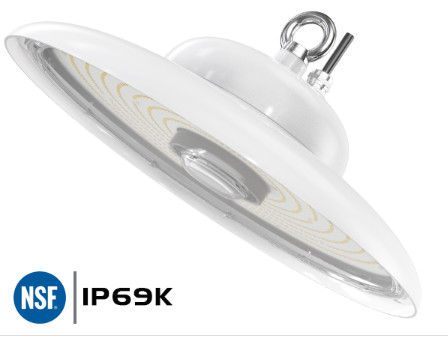 NSF UFO High Bay Standard Certificated Design Untuk Industri Makanan IP69K IK10