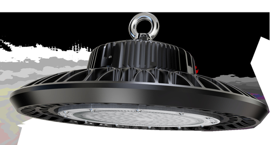 200W UFO LED High Bay Light Low Light Decay Disipasi Panas Yang Sangat Baik