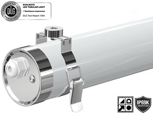 Lampu Tubular LED IP69K IK10 PMMA TB6 Anti-UV Amonia Untuk Tempat Pencucian Mobil dengan opsi yang dapat dihubungkan
