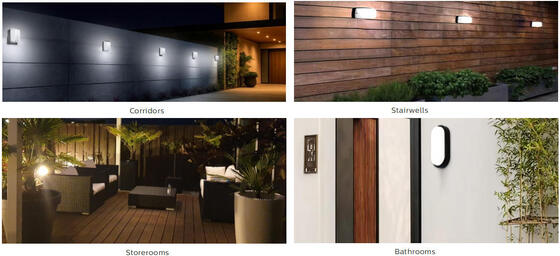 Lampu Teras LED Bulk Head 8W dengan Fungsi Darurat dan Sensor Gerak IP65