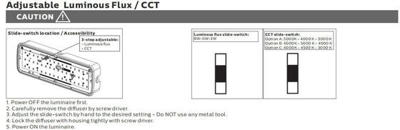 Lampu Teras LED Kepala Massal 8W dengan 3CCT dan Power Switchable
