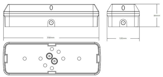 Lampu Teras LED Kepala Massal 8W dengan 3CCT dan Power Switchable