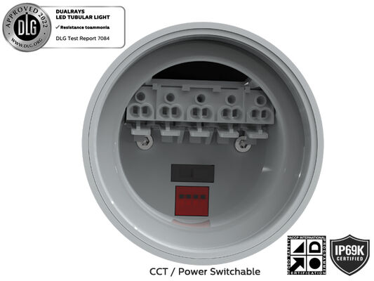 Air Debu Uap Bukti LED Tri Bukti Cahaya 160LPW 20W 30W 40W 50W Sensor PIR T8 Tabung Ganti