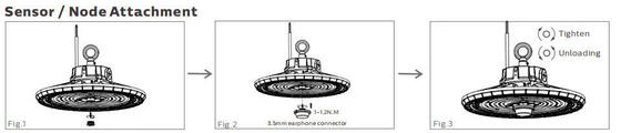 HB2 DIP Switchable Power dan 3CCT UFO LED Highbay Light 100W 170LPW Diterapkan untuk Stadion dan fasilitas olahraga lainnya