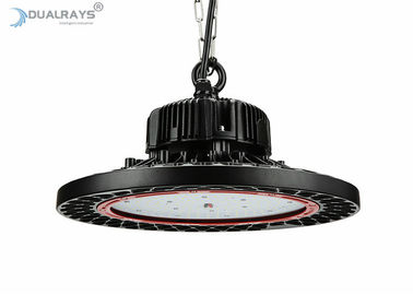 Lampu LED Teluk Tinggi UFO AC100 ~ 277V Bahan Aluminium Die Cast yang Kuat