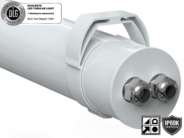 1.5m 60W IP69K IK10 TB7 Lampu Tubular LED untuk Pertanian dengan 3 atau 5 kabel-through dihubungkan