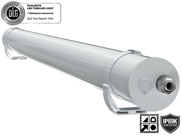 Lampu Tubular LED Kelautan 1,5m 60W IP69K IK10 MTB7 untuk Dermaga dan Lorong dengan 3 atau 5 kabel yang dapat dihubungkan dan DIP Switchable Power/Pengubahan 3CCT/3 Fase